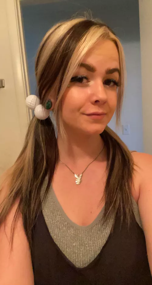 The pigtails are to hide my horns 😈