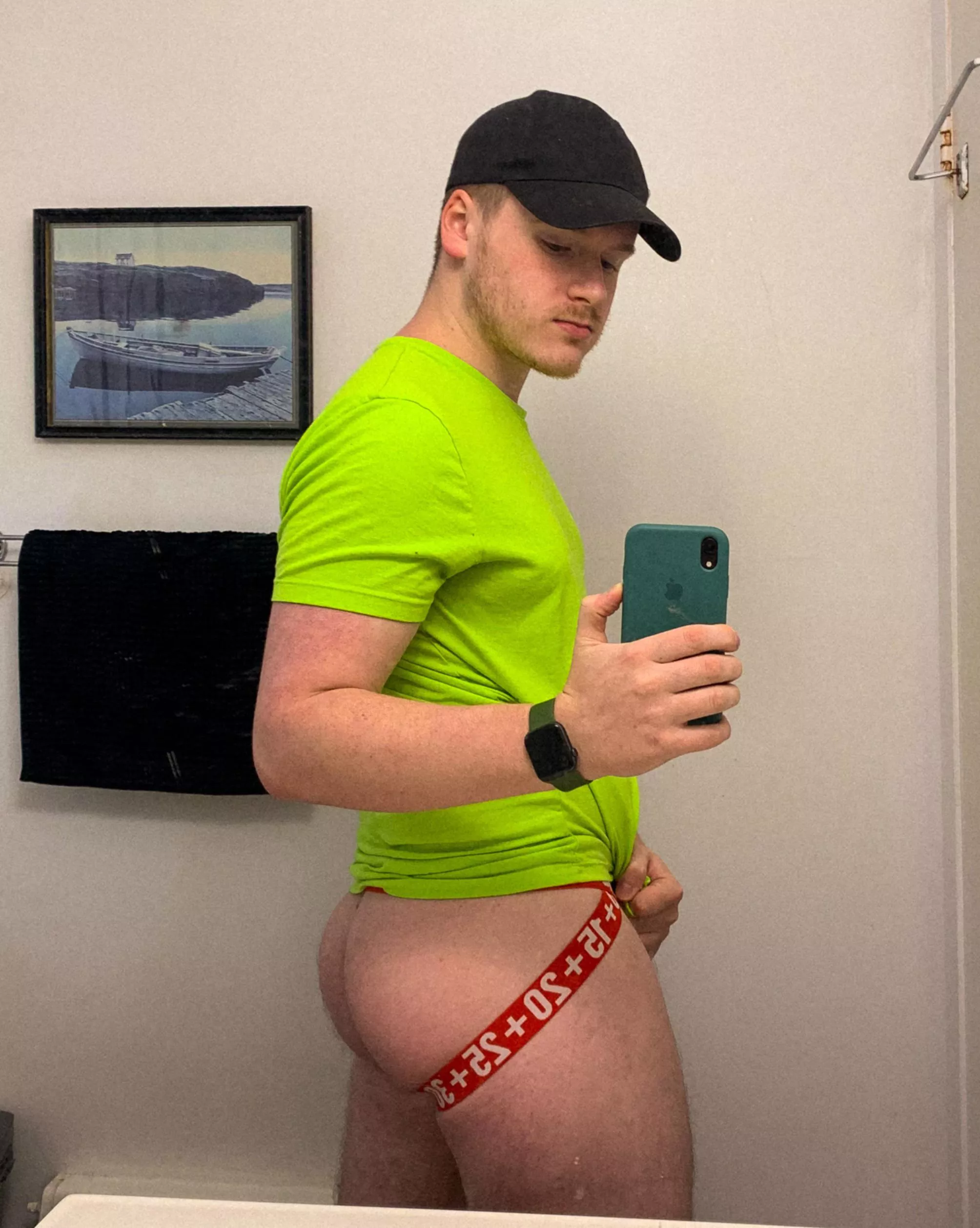 Took some new pics wearing my fav jock strap 😈