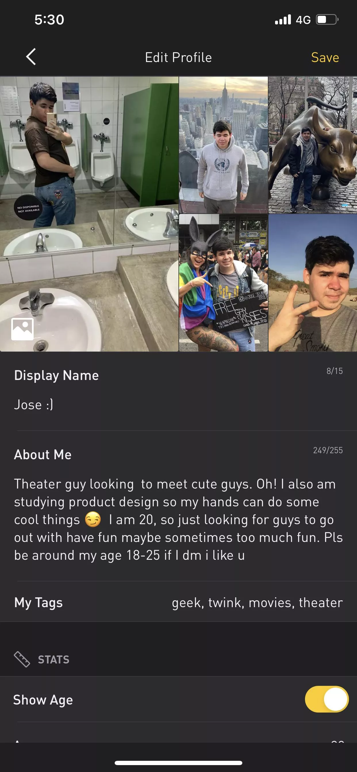 Can y’all give me feedback about my profile I feel I am lame and unsexy since we’ll I don’t have friends in real life or college and in Grindr no one talks to me that isn’t older guys like 35 and up tell me what I am doing good and what I am doin Can y’all give me feedback about my profile I feel I am lame and unsexy since we’ll I don’t have friends in real life or college and in Grindr no one talks to me that isn’t older guys like 35 and up tell me what I am doing good and what I am doin