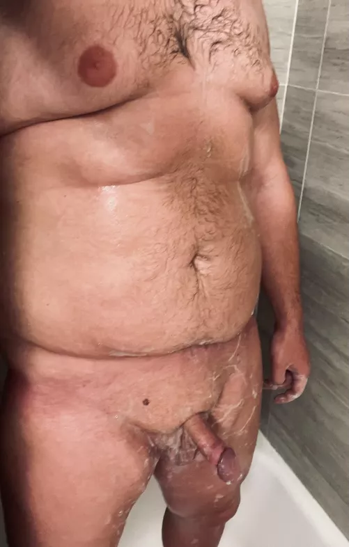 Chubby and soapy. Nice and clean for the evening 😏