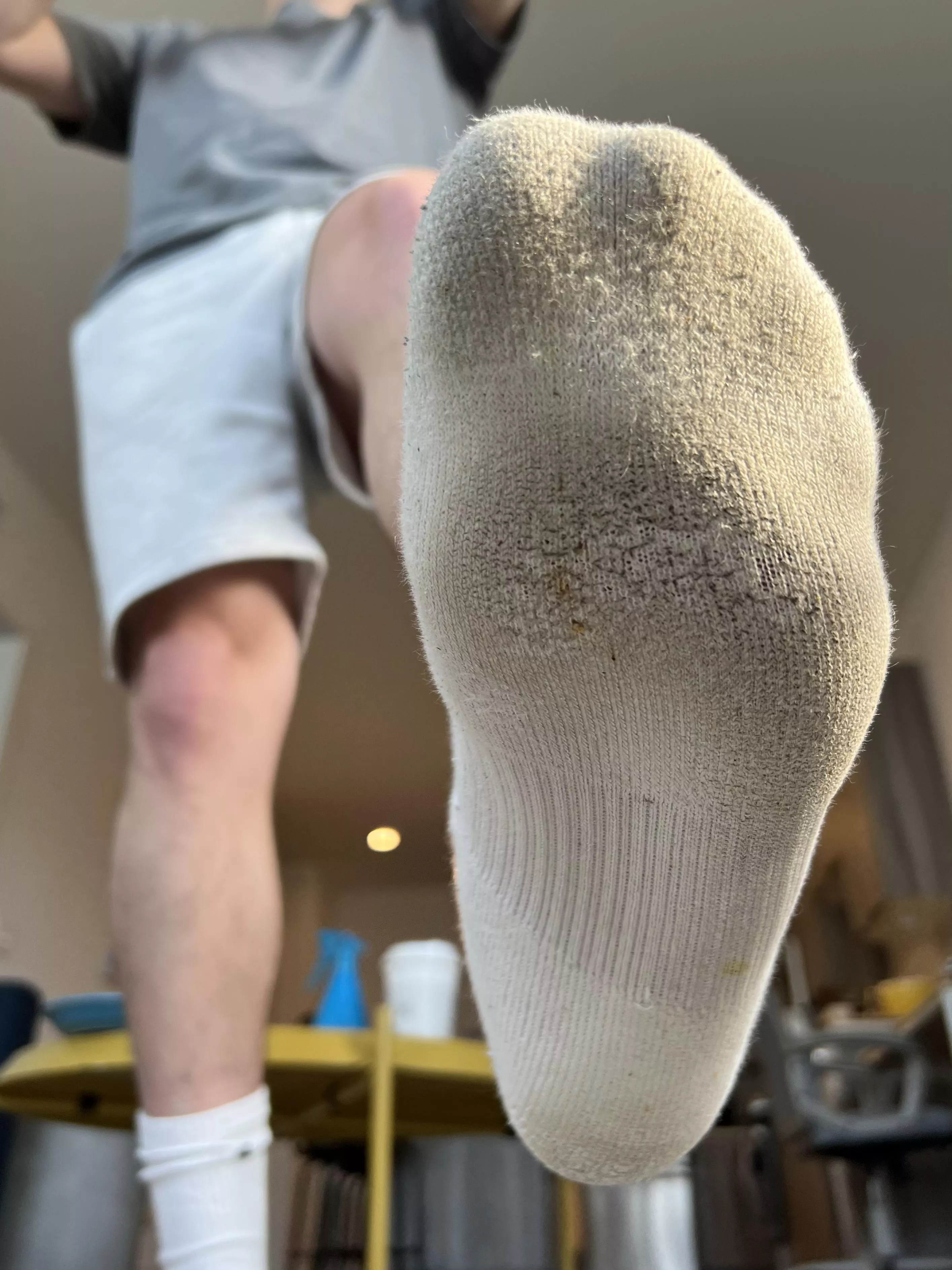 Look how dirty my sock is. Who wants it in their mouth? 😈 😏