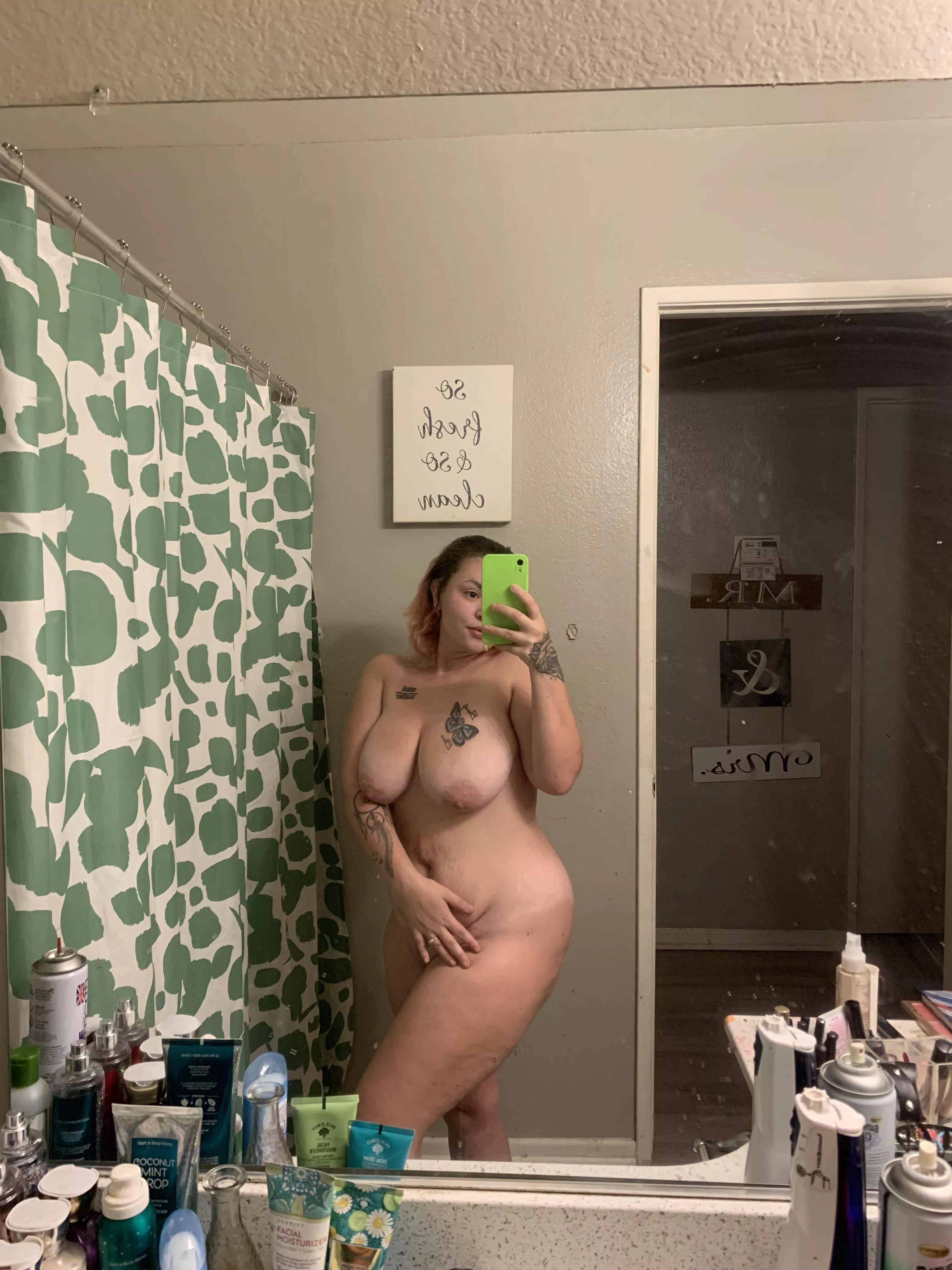 No filter just a dirty mirror 😝 23 (F) [OC]