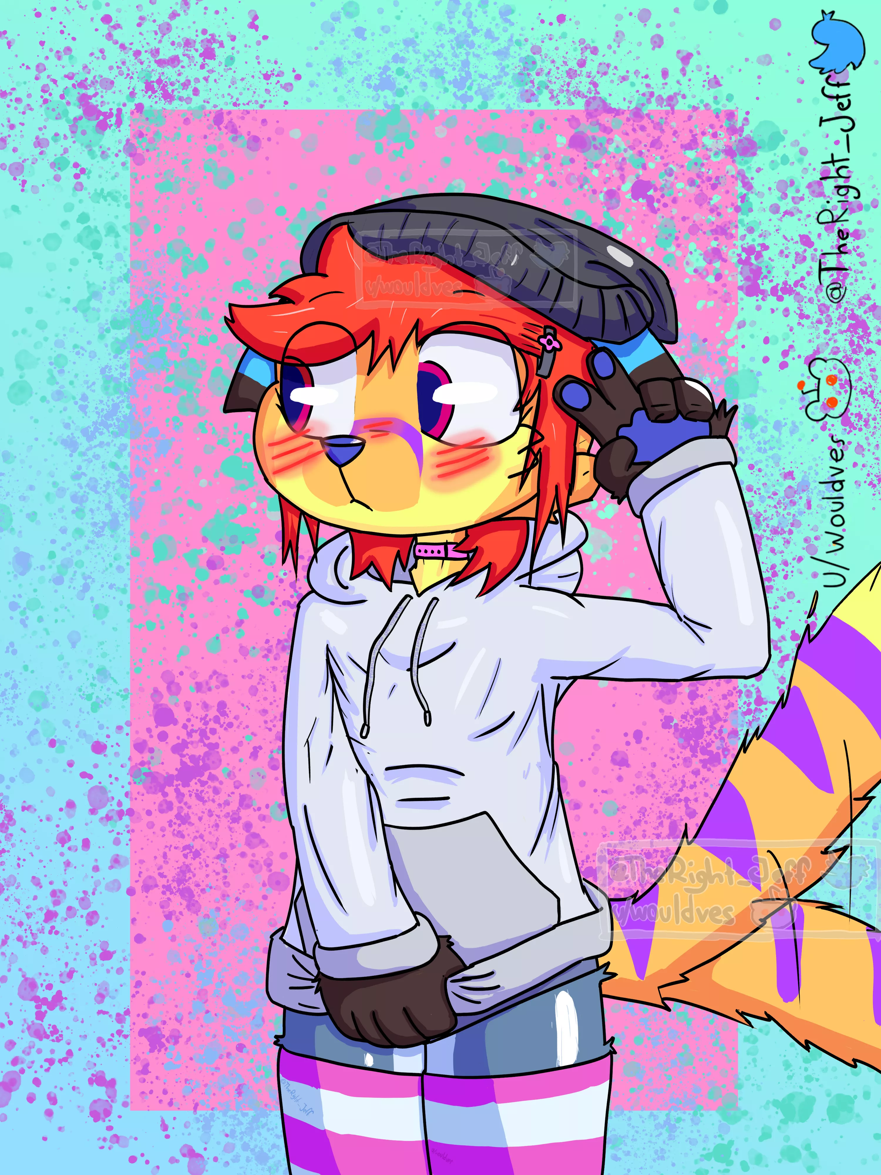 [Q] Aww he shyy ( art by me @TheRight_Jeff on twitter )