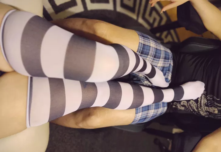These soft and smooth striped socks feel so good against skin... 😈