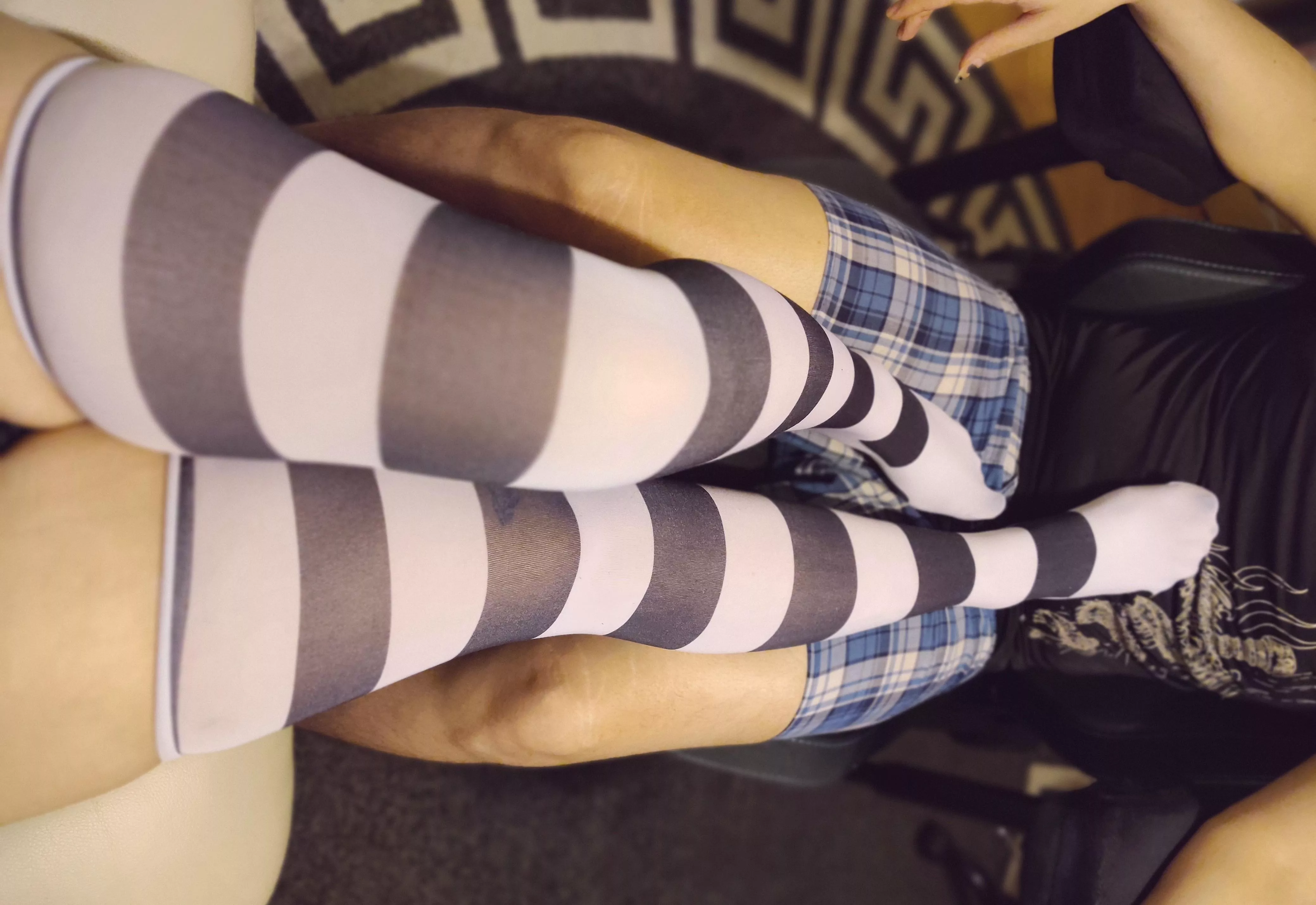 These soft and smooth striped socks feel so good against skin... 😈