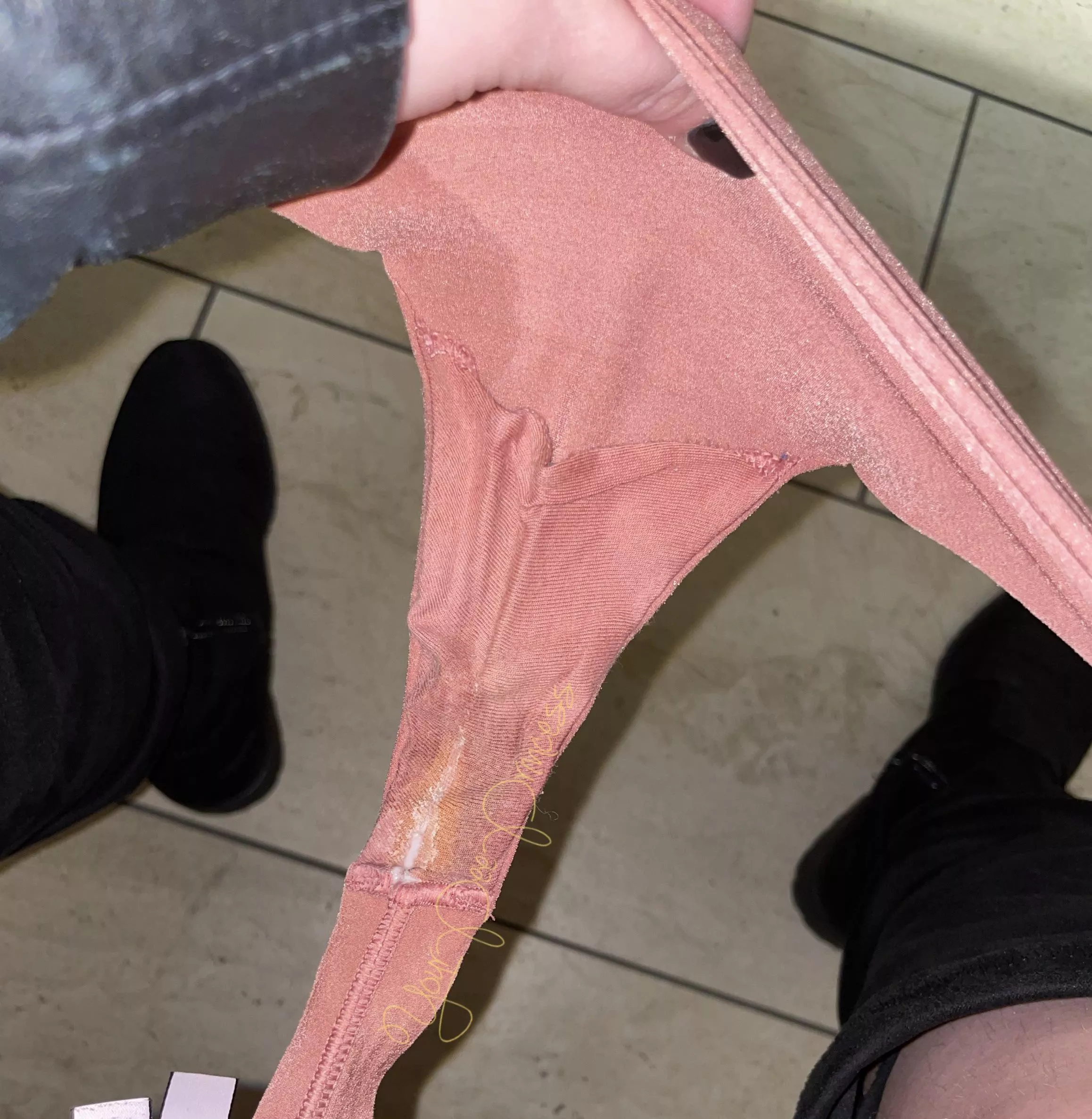 Can’t believe how creamy my thong got while I was at work!