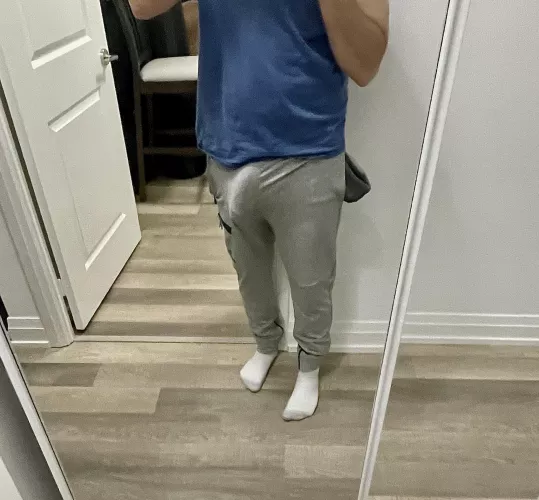 Got hard at gym and had to leave