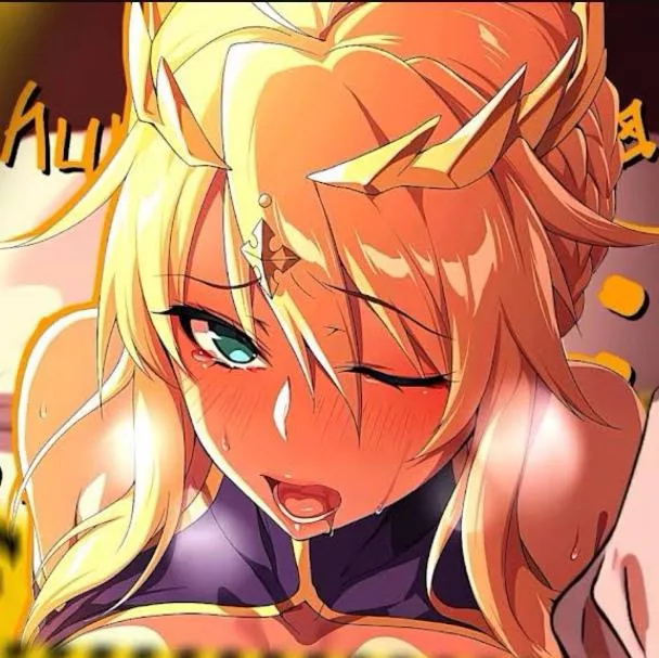 LF Color Source: 1girl, blonde, blush, ahegao, looking at viewer
