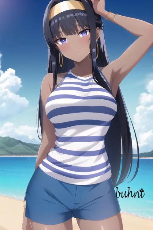 My art of Kyanna at the beach! 🌊🌊