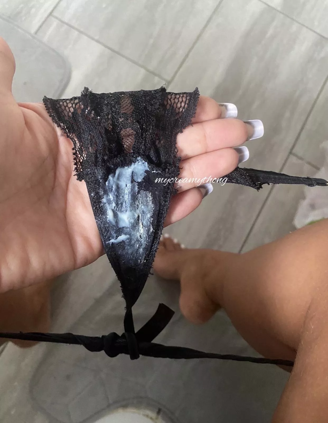 [SELLING] Creamy cummed panties for sale! Add ons available. DM to get yourself a pair!