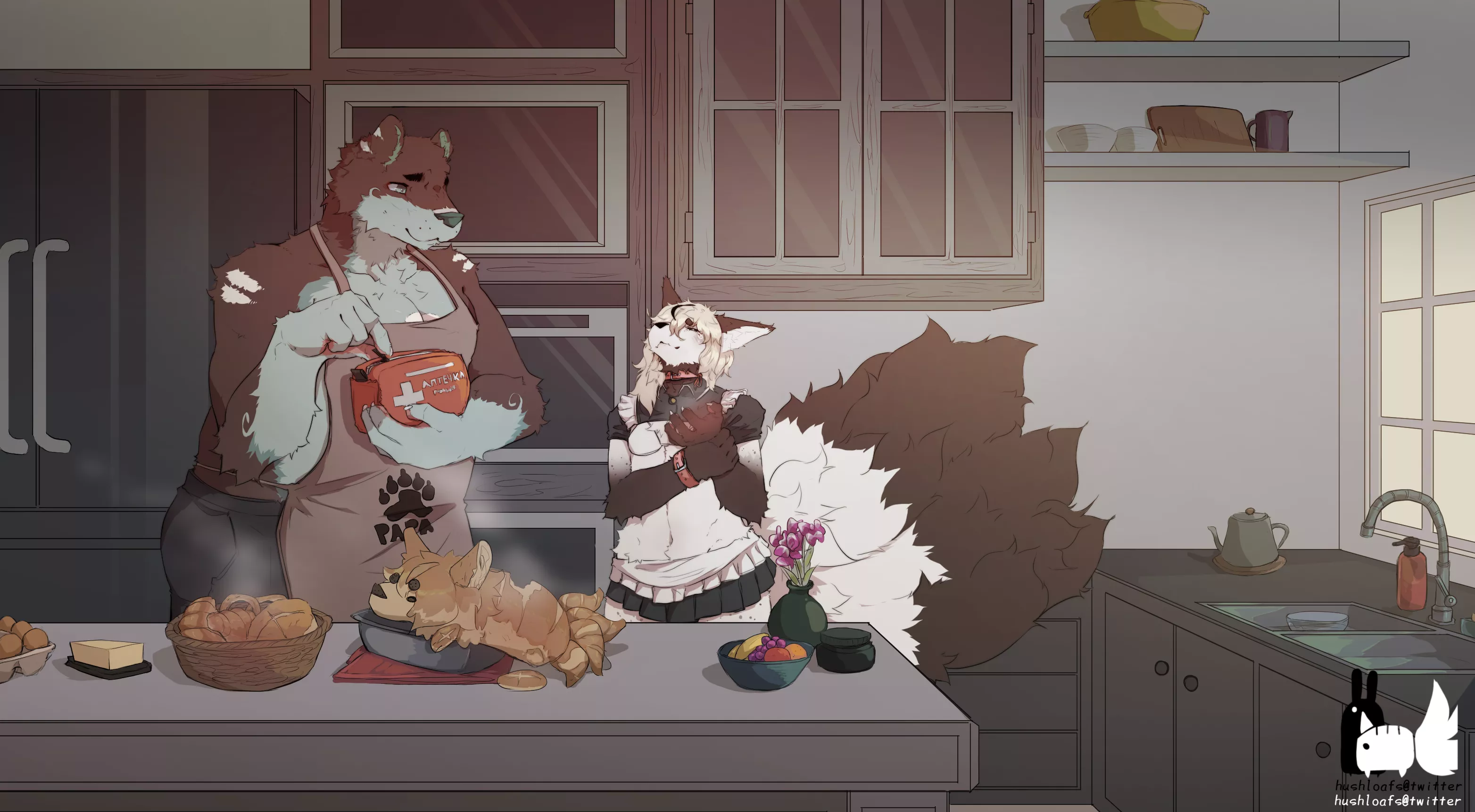 Baking bread🍞 (by me hushloafs@twitter)