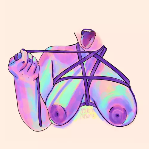 Boobtober day 6 | reference submission by a fellow artist @orgasm.art on IG| painted by me