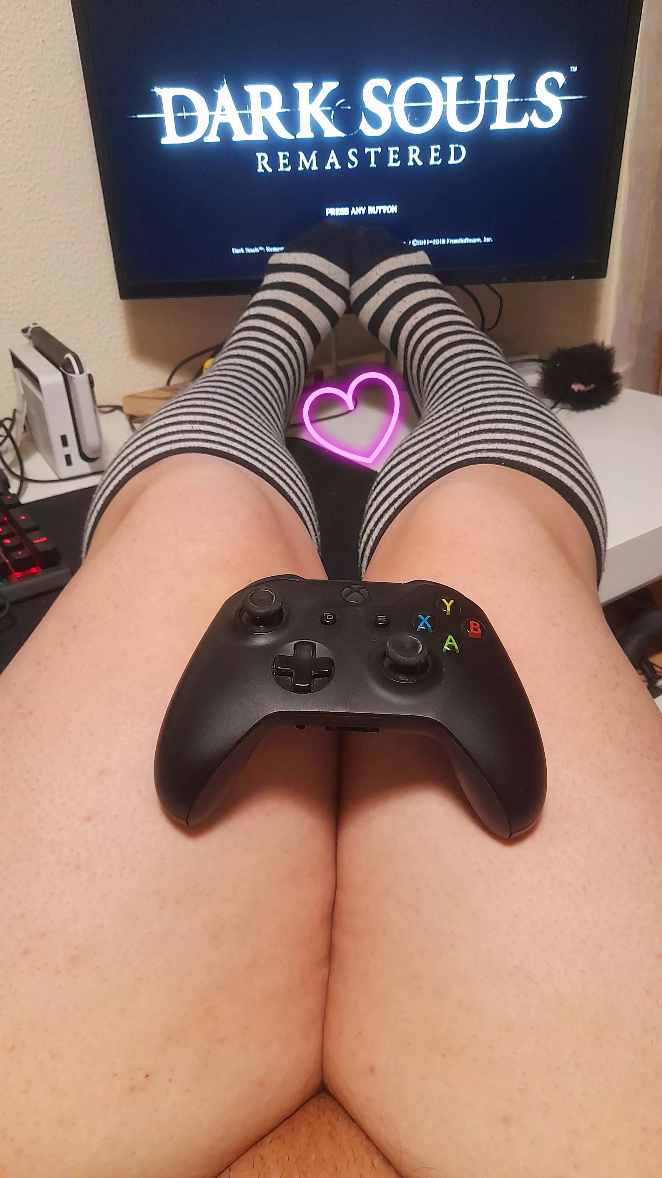 Can I sit on your lap and pretend I'm your gamer girlfriend? :3