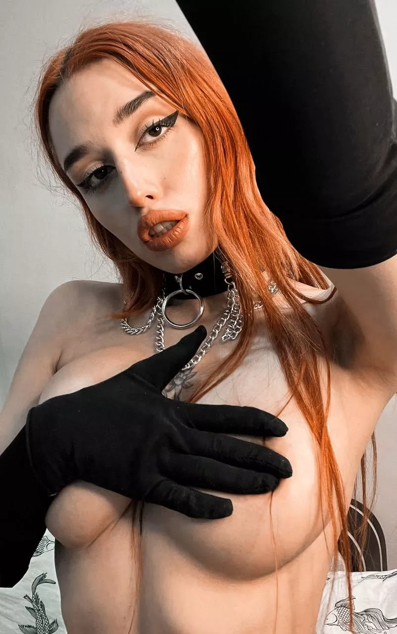 I love the feel of a hot cock between my tits