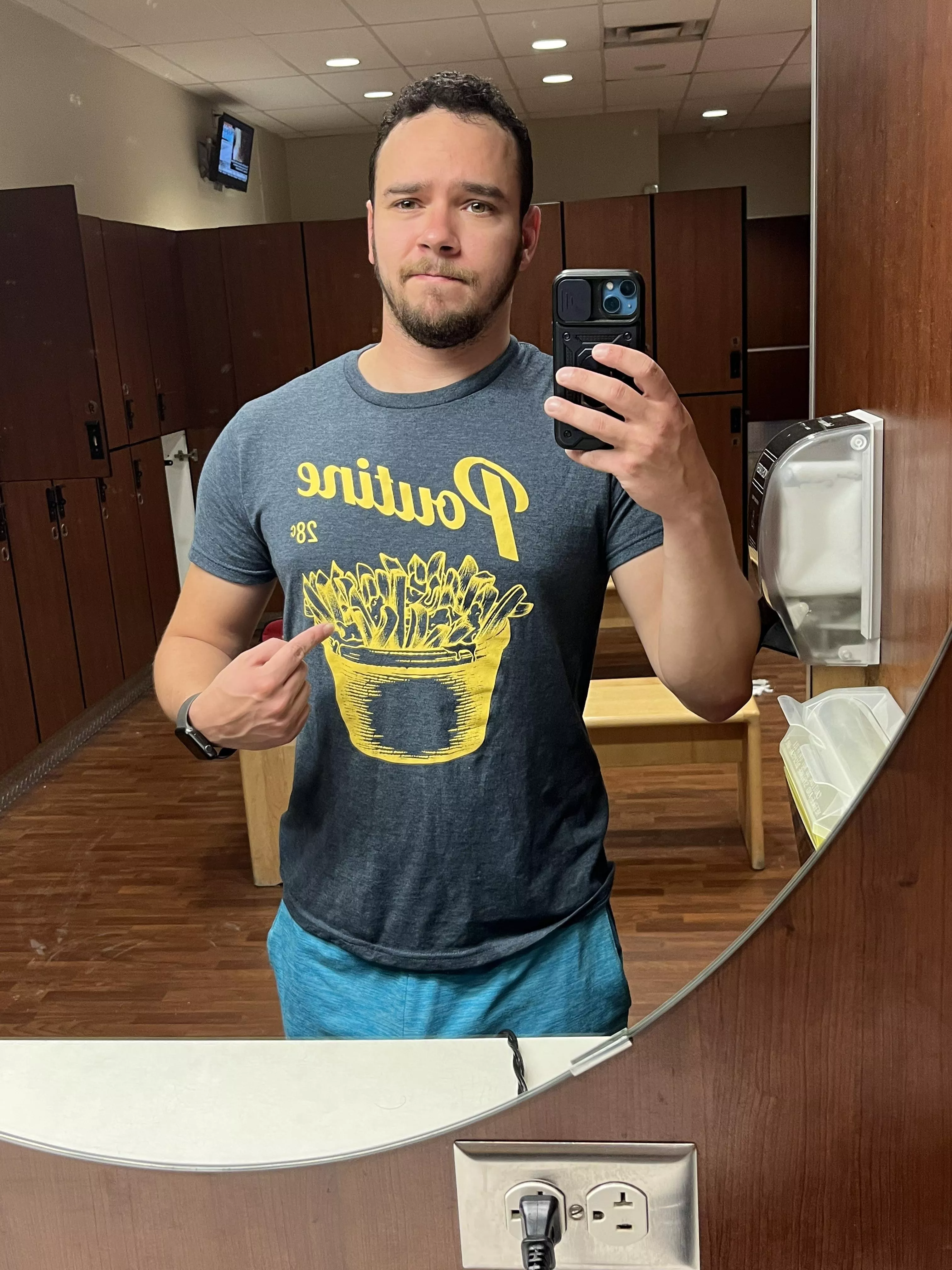 Loving this shirt that my friend got me! And yea I’m Canadian and yes I love poutine.