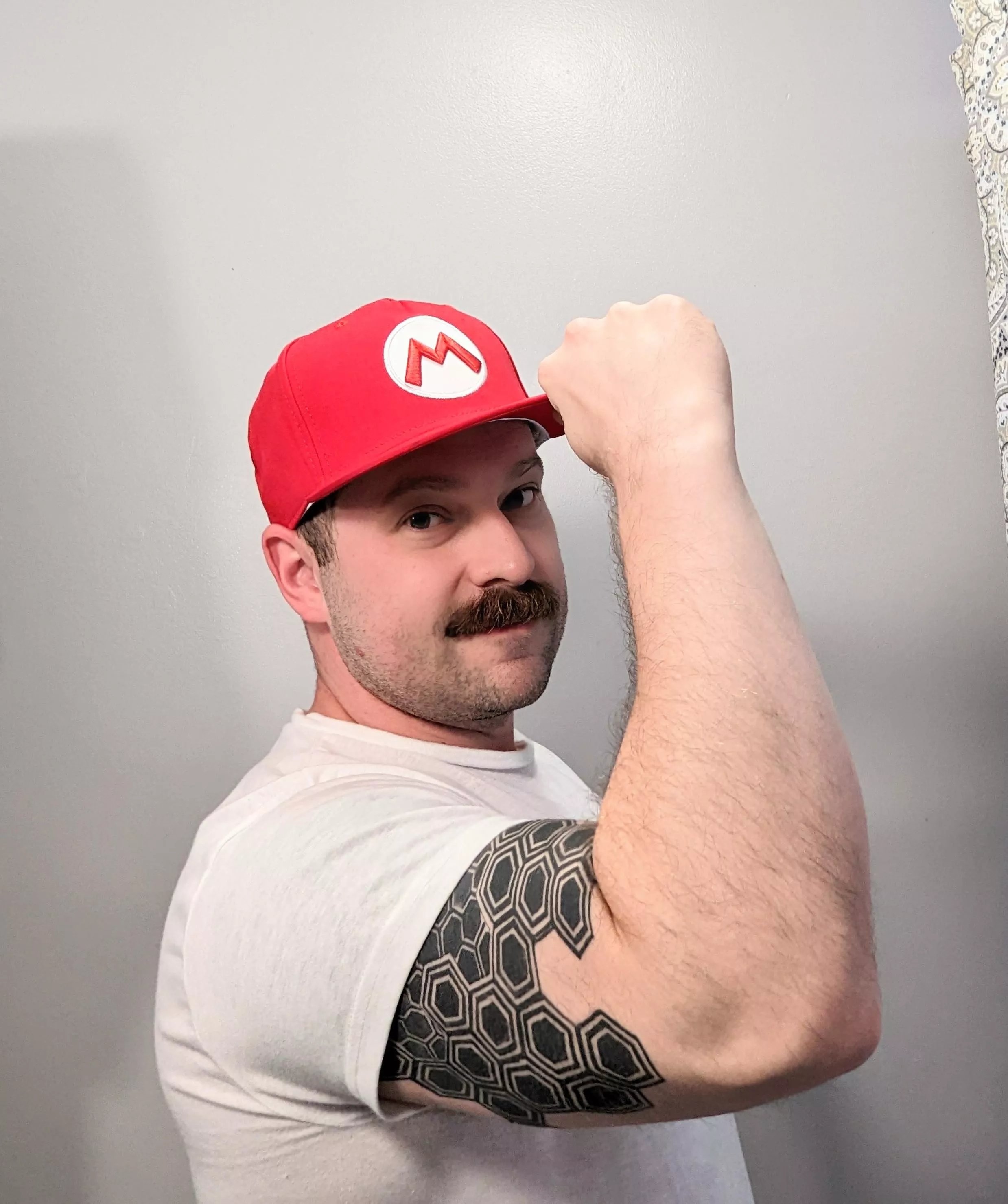 The real reason I started to grow a moustache: so I could be Mario for Halloween this year!