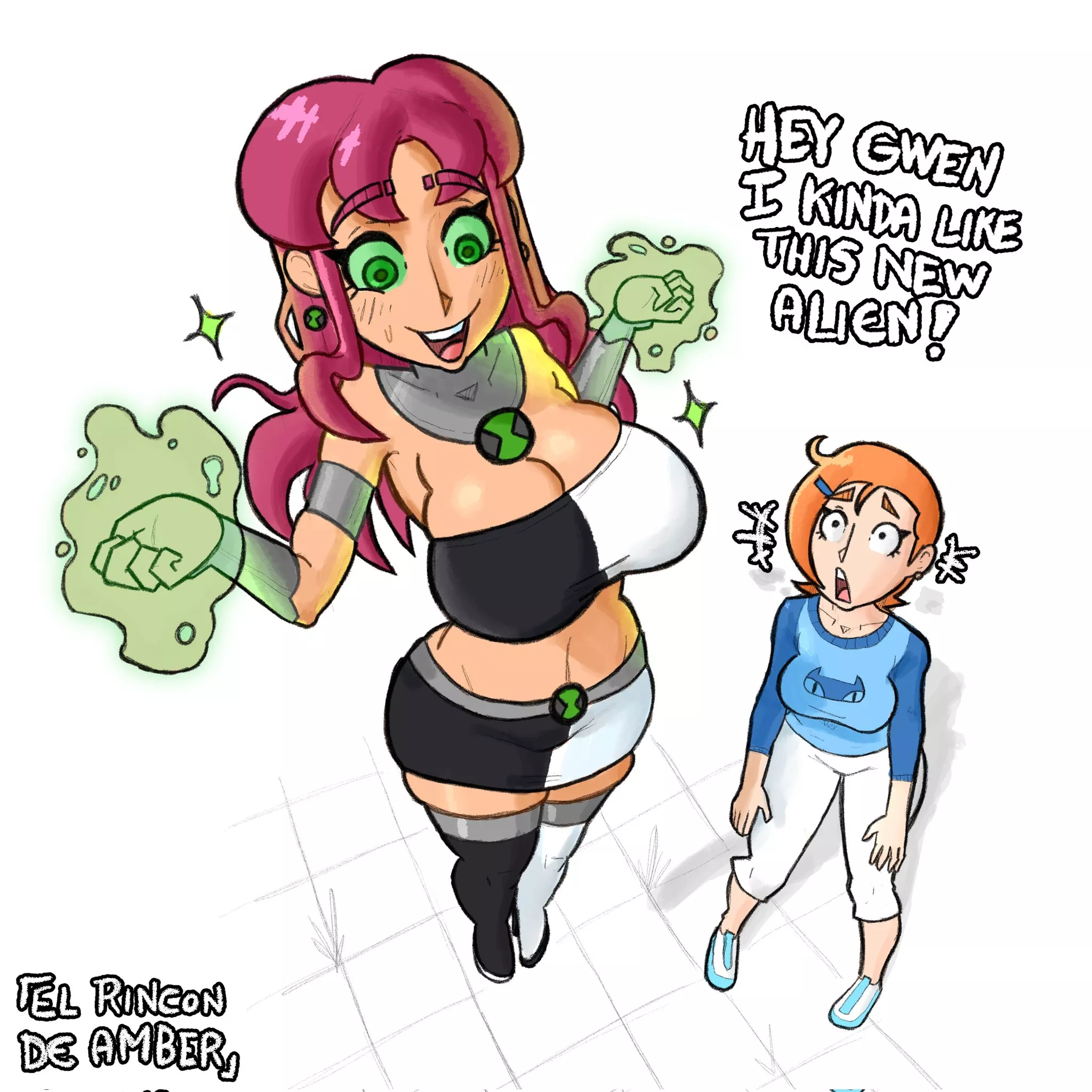 There's... interesting aliens inside the Omnitrix [Ben10/Teen Titans] (ElRincondeAmber)