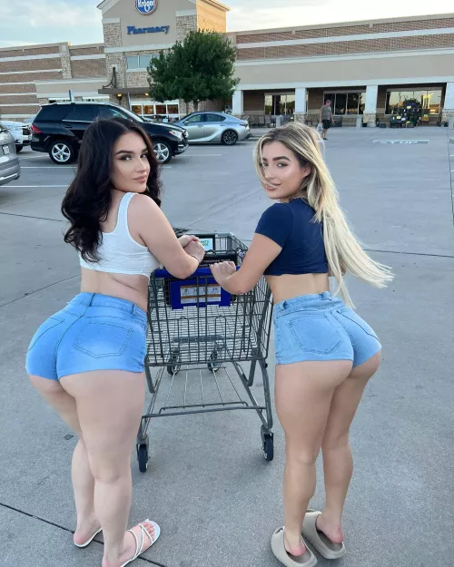 Which ass are you are you bending over that cart?
