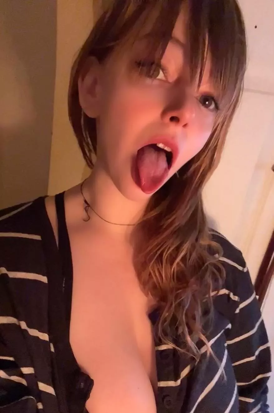 You should probably put your cock on my tongue hehe 💋