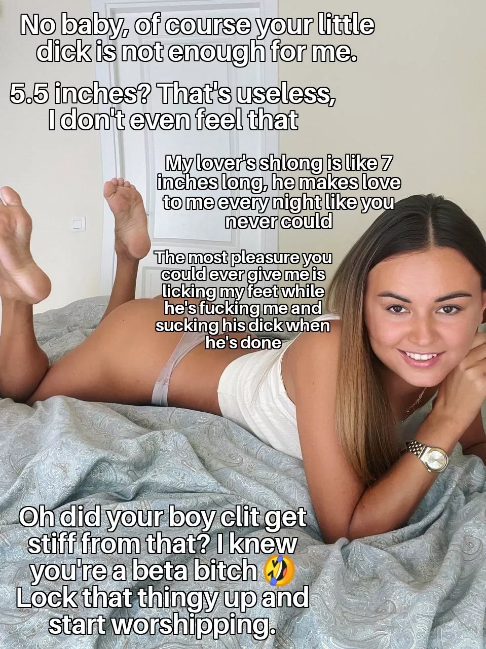 Be a good cucky for me 😇