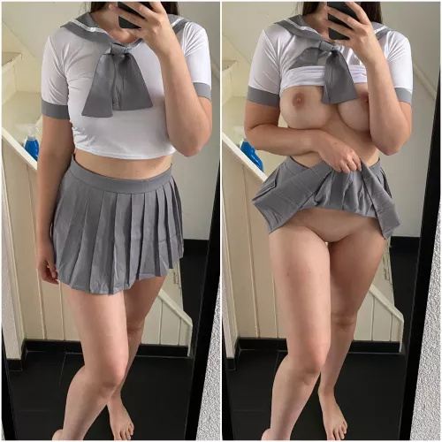 Do you prefer the outfit of what’s underneath?