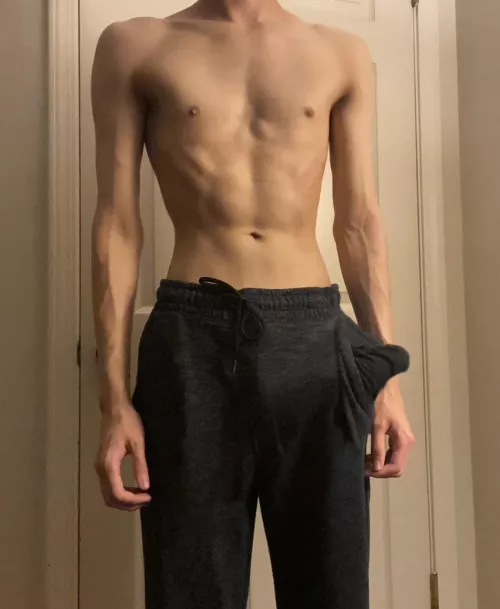 my cock vs sweatpants