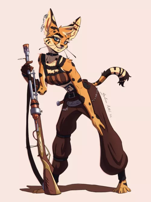 My new pirate girl, Sadie :D She's a serval! ~ Art by me 🍪(@ArtsGalinn on Twitter)