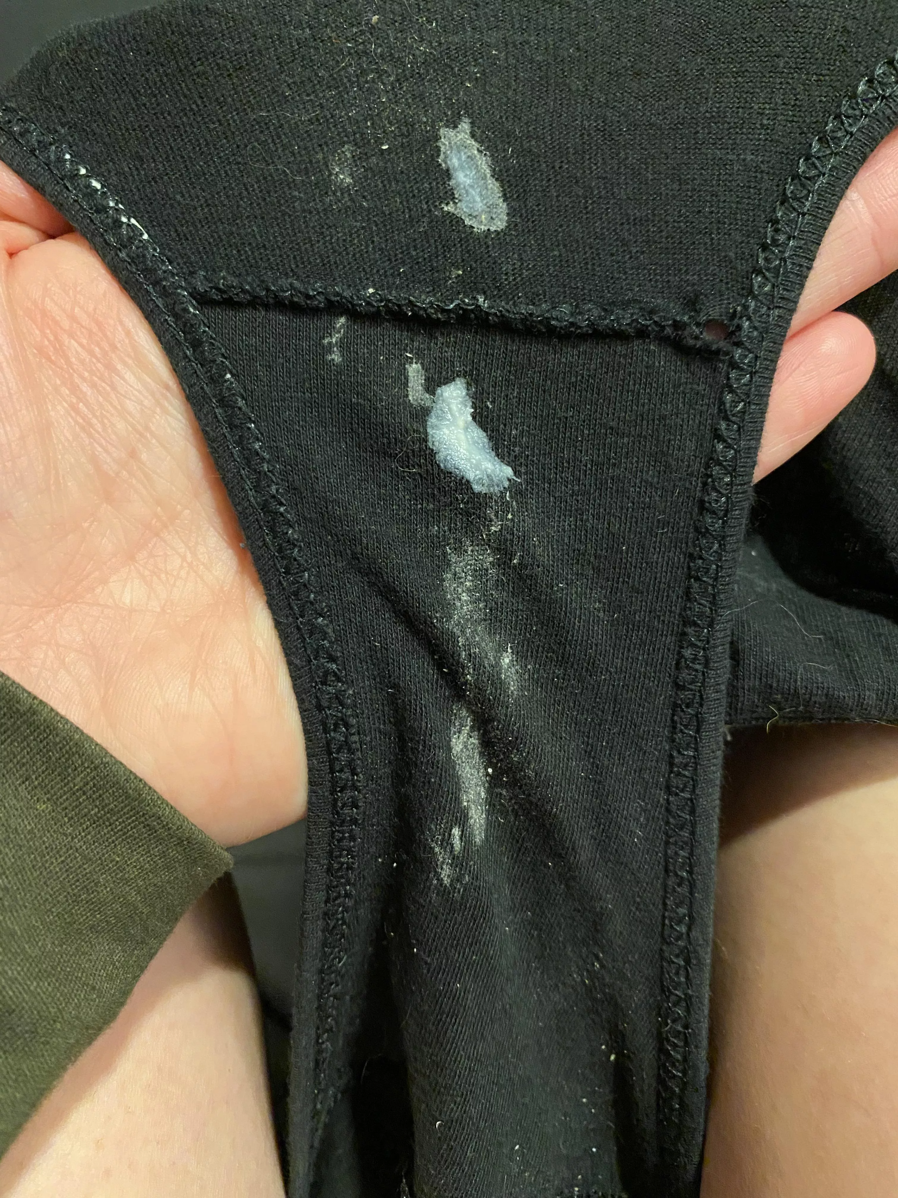 Work panties up for grabs after my barista shift 🖤✨ ready to SHIP for $30, but add ons available babe! [selling]