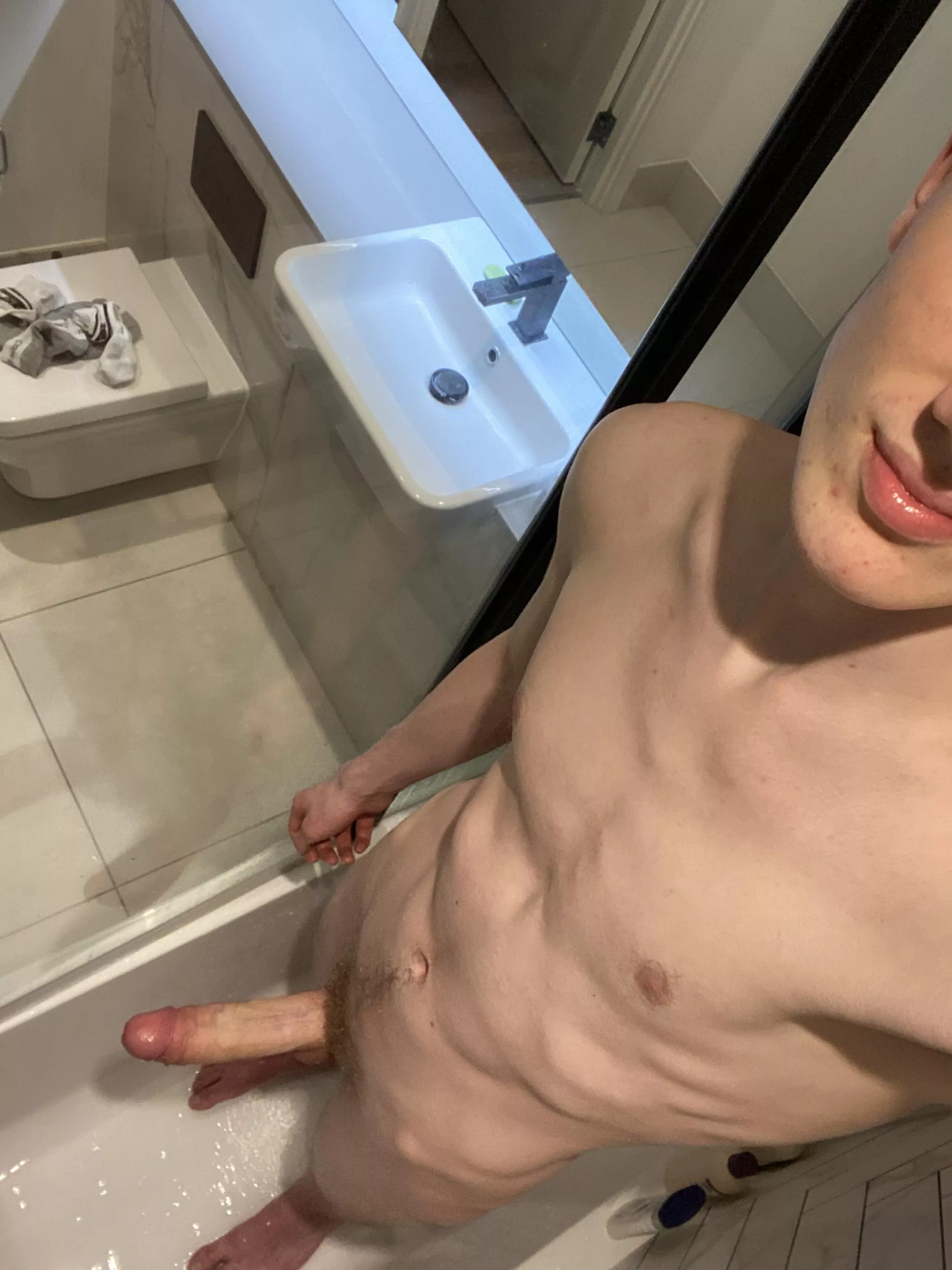 19. Would you kindly give me head in the shower?