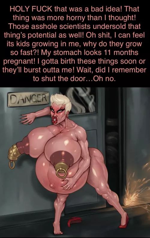 Daring Woman Volunteers For The Wrong Experiment. (Artist: Rampage0118)