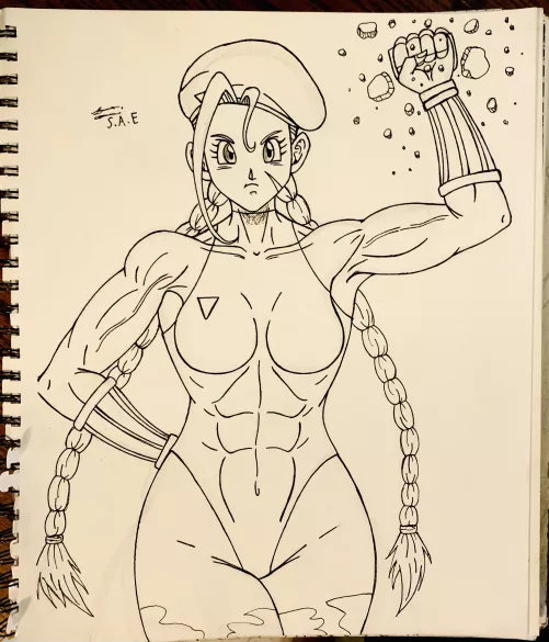 Drawing Cammy from Street Fighter. Made by me.