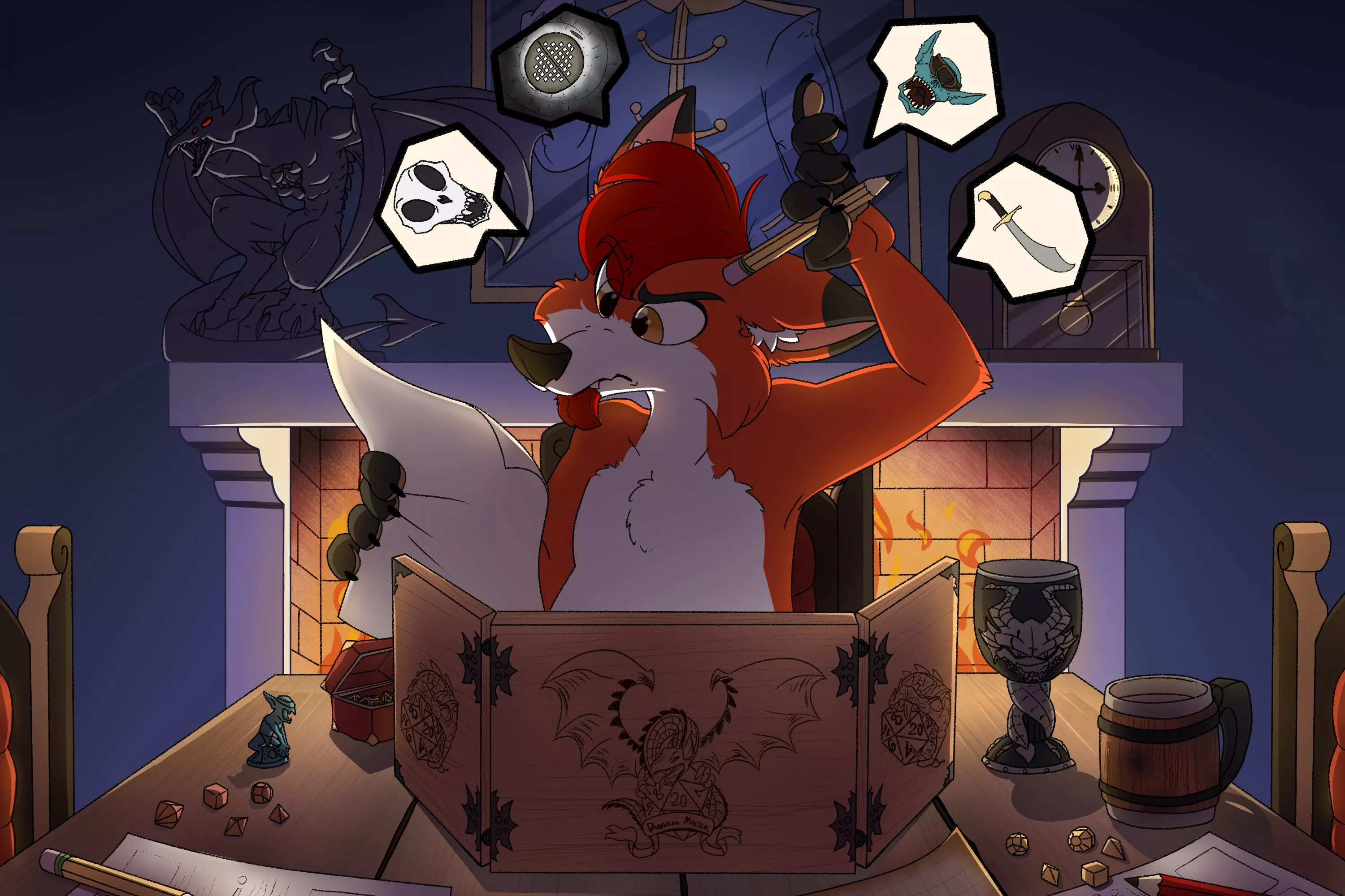 Dungeons and Dragons (art by @TheTanyaJoyce on Twitter)