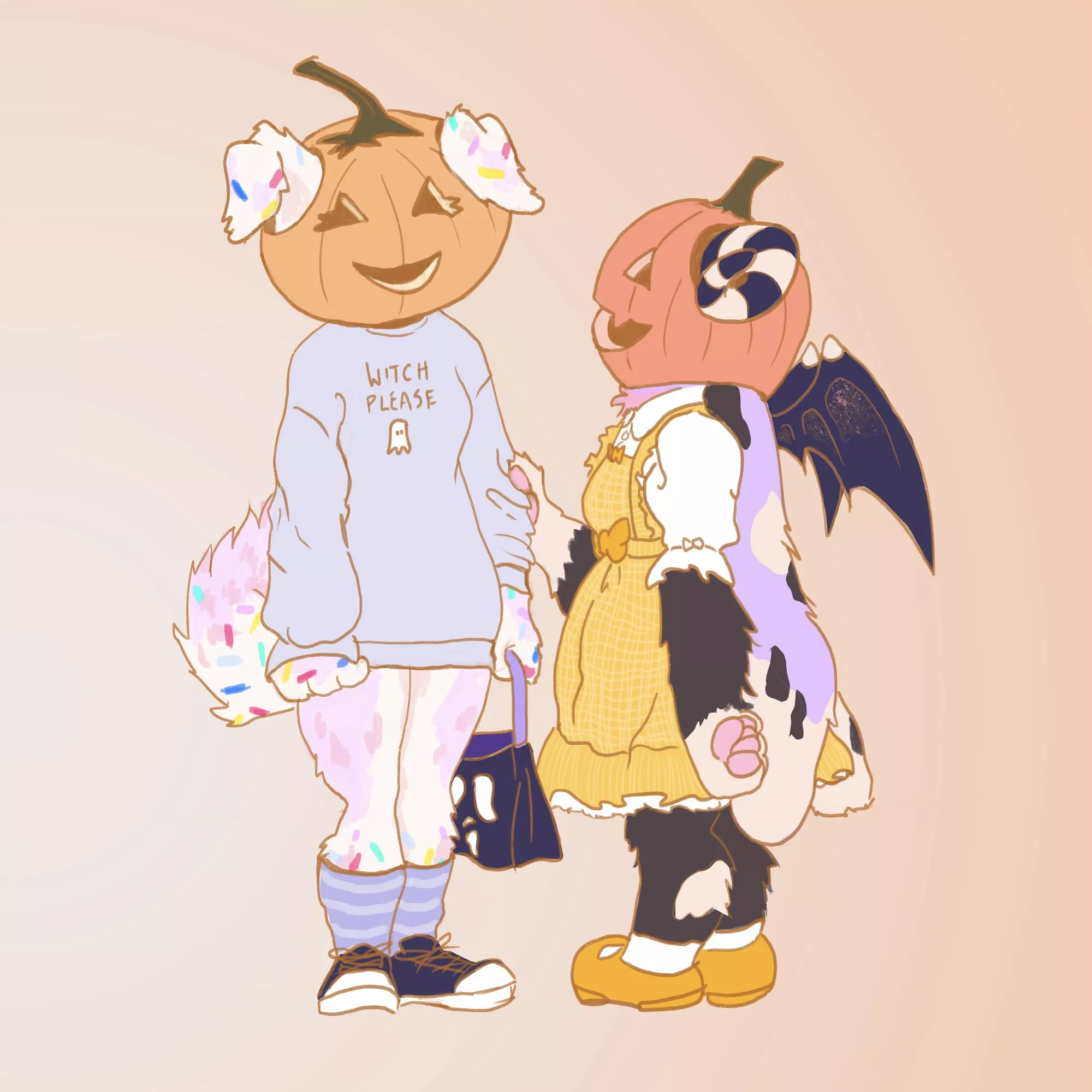 Halloween date doodle (art by me)