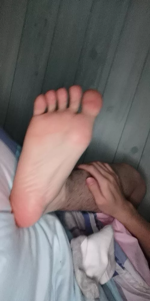 Imagine u sitting on a chair with ur hands tied together. I stand in front of you and put my sole on ur rock hard cock.Then I lift ur head and whisper by ur ears: Im in control. That would be so hot🤭