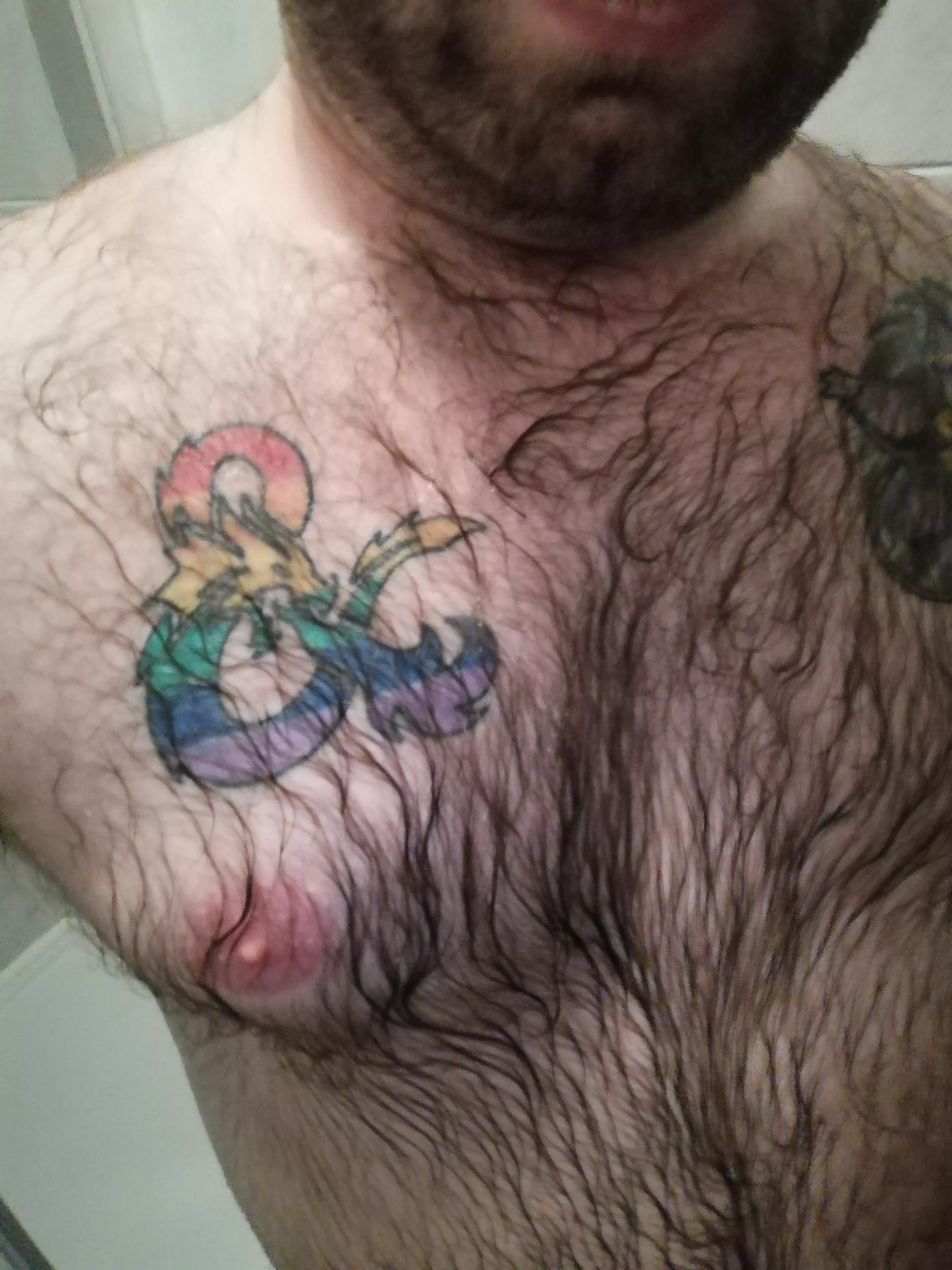 just out of the shower