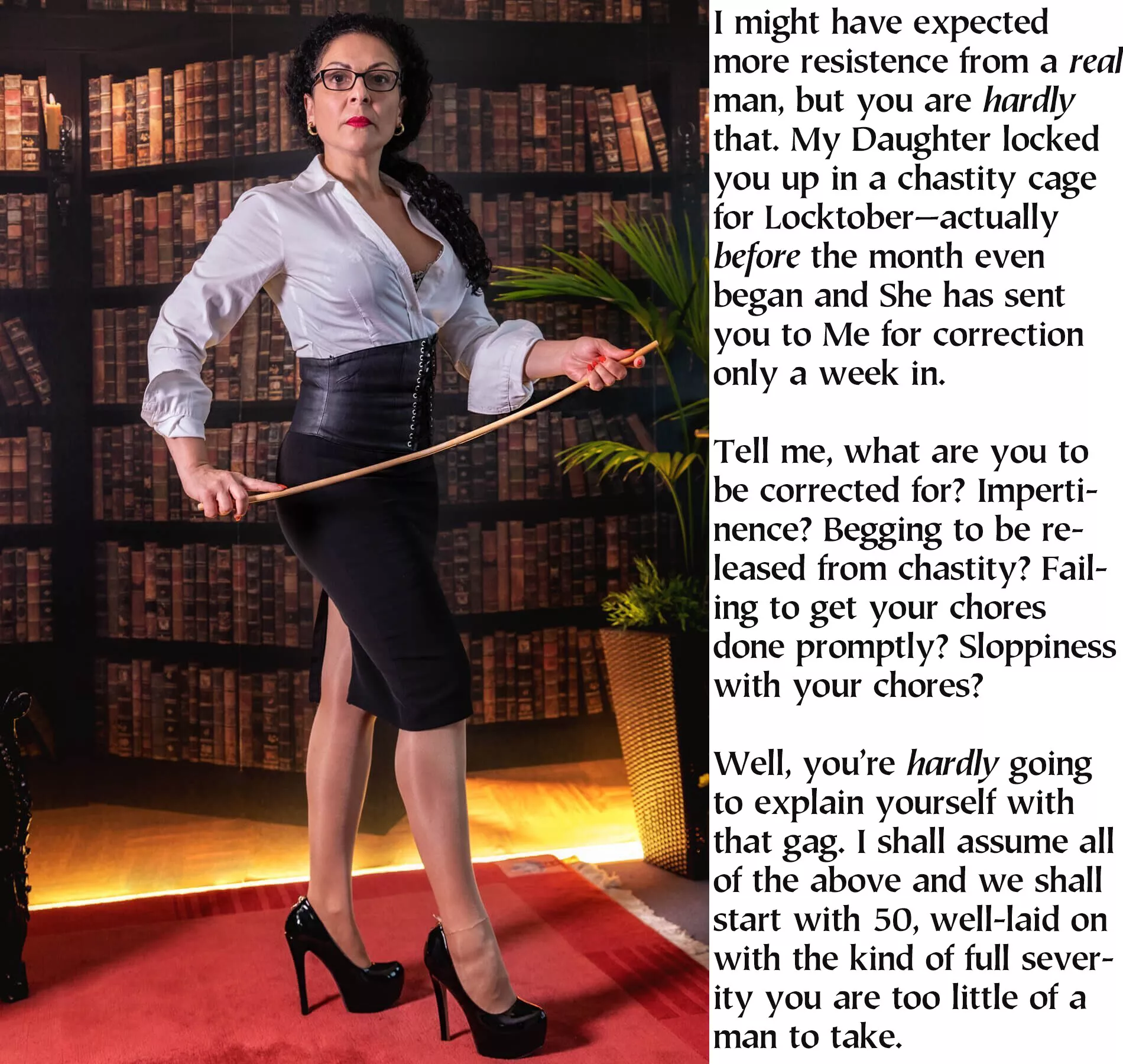 Mother-in-Law has a wonderful way of destroying masculinity. She did this when Her husband was alive. Nobody talks about the manner of his death.