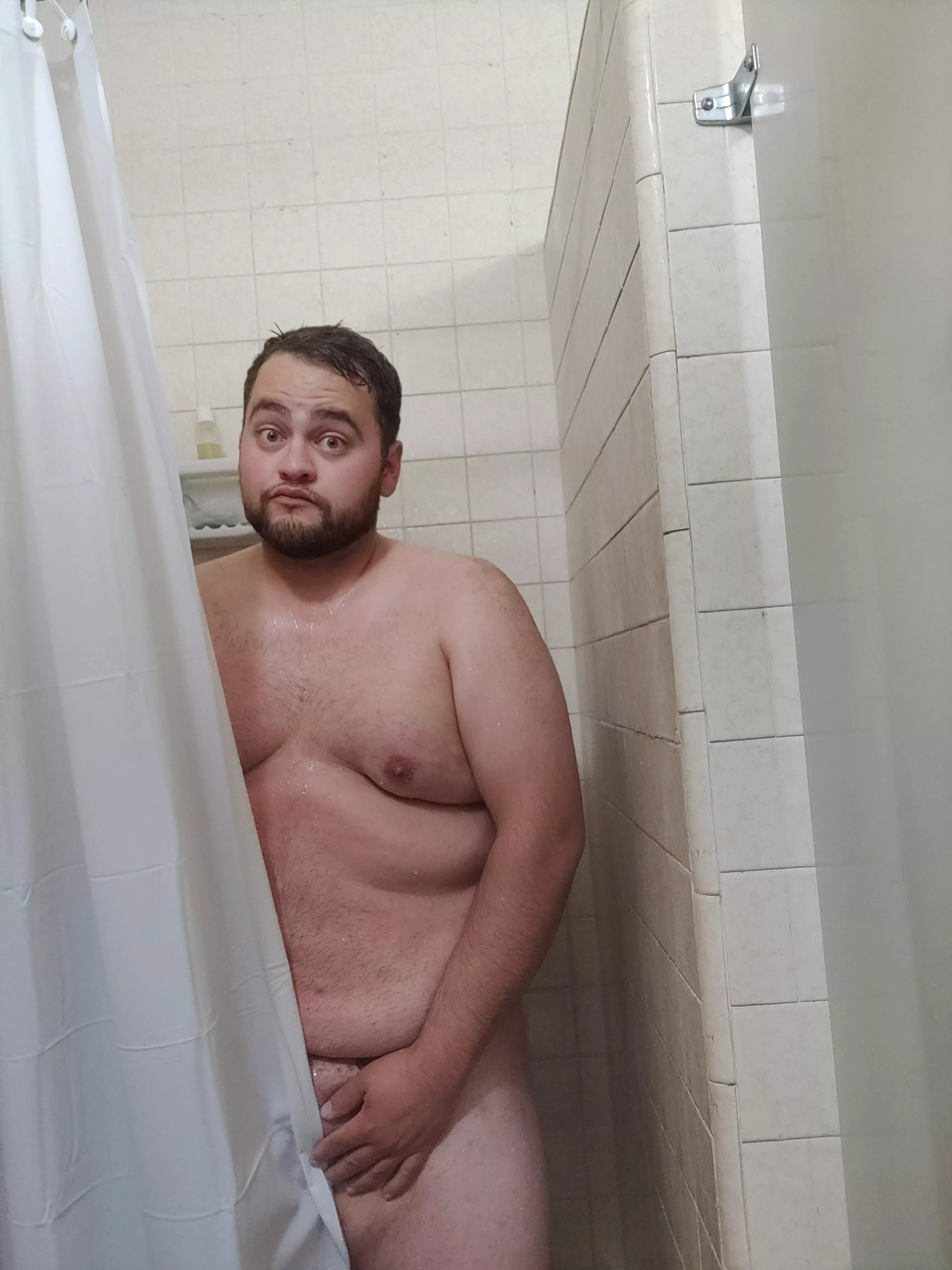 Much needed shower after a day of hiking, but ended up doing more than showering...