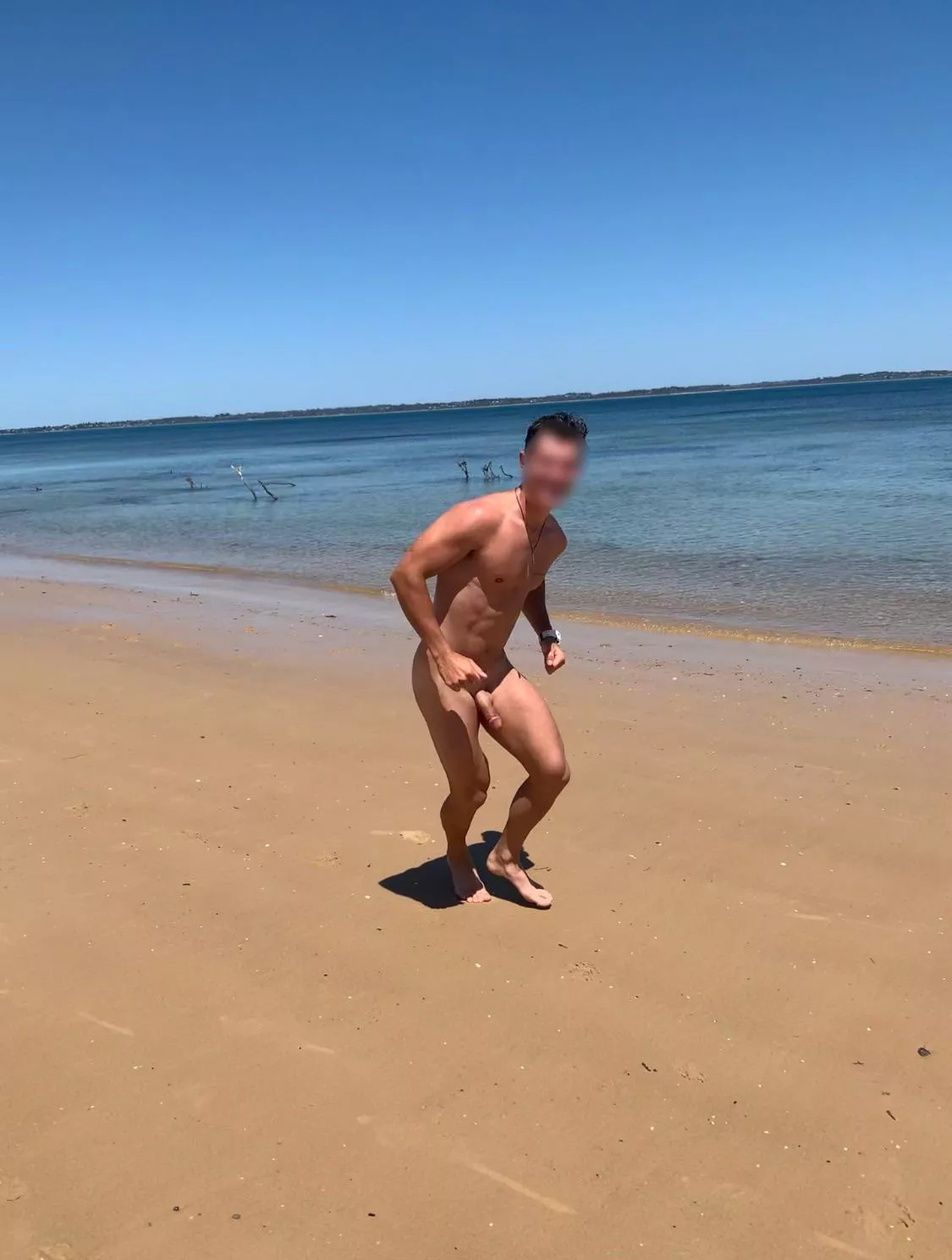 Not a nude beach, just no one around to enjoy the beach!