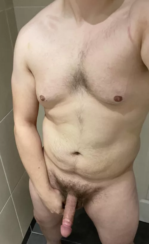 Post-gym and very sweaty