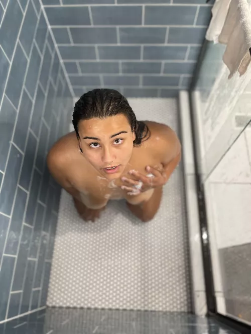 rub my tits while I’m on my knees for you?