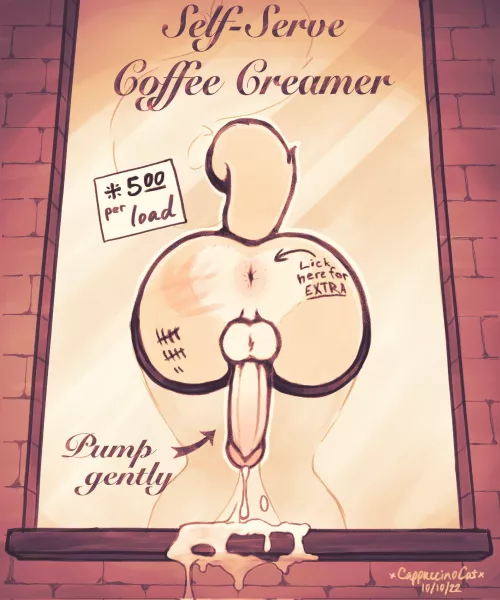 Self-serve coffee creamer (cappuccinocat)