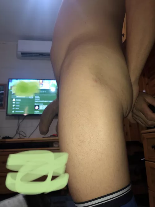 He gets excited when getting his photo taken 🍆