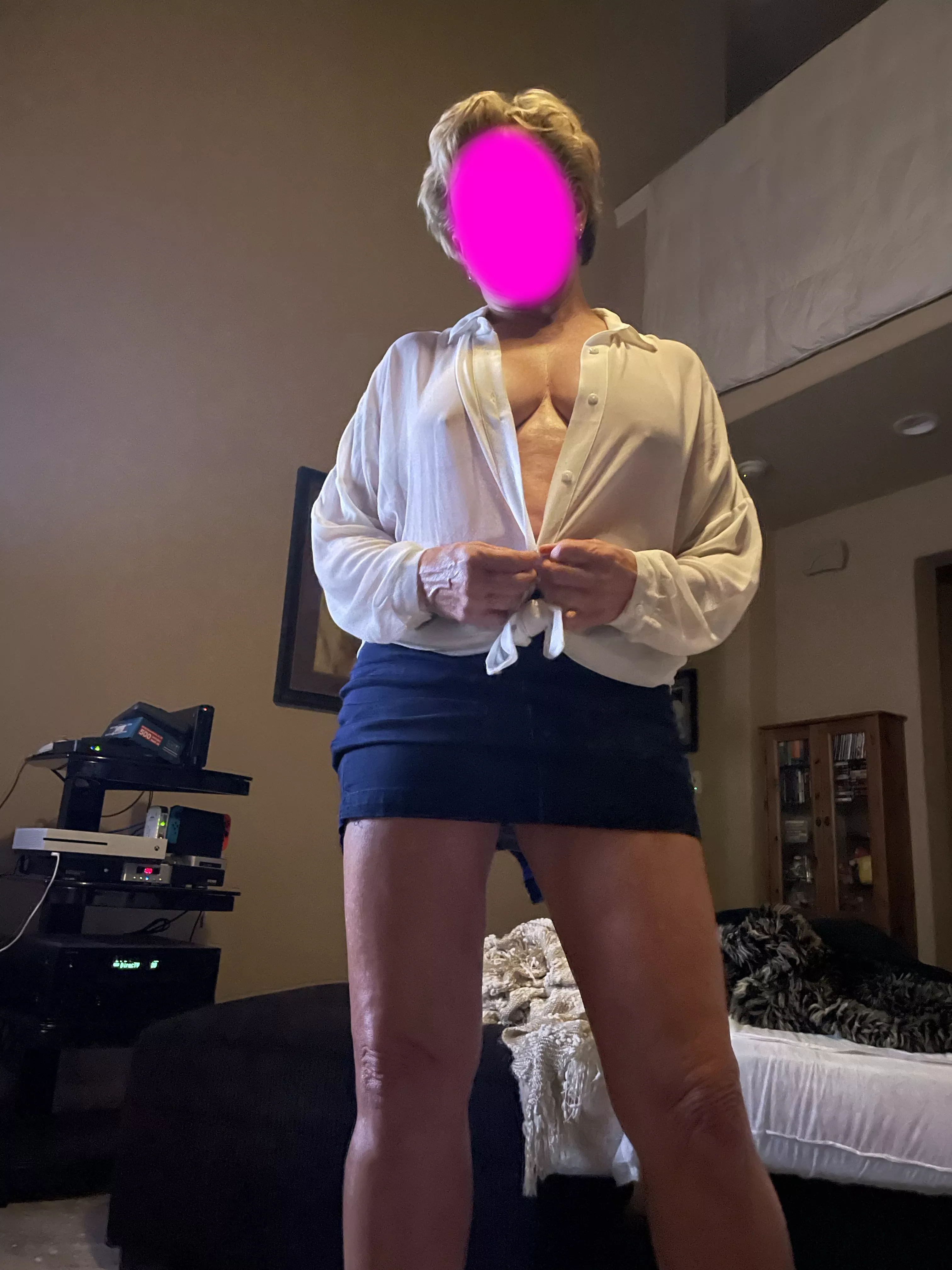 Should I take off my top first or drop my skirt?