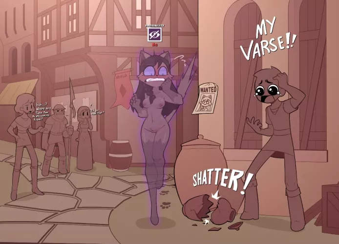 The Tabaxi Arcane Trickster got a little clumsy (beautiful art by @neku_zx)