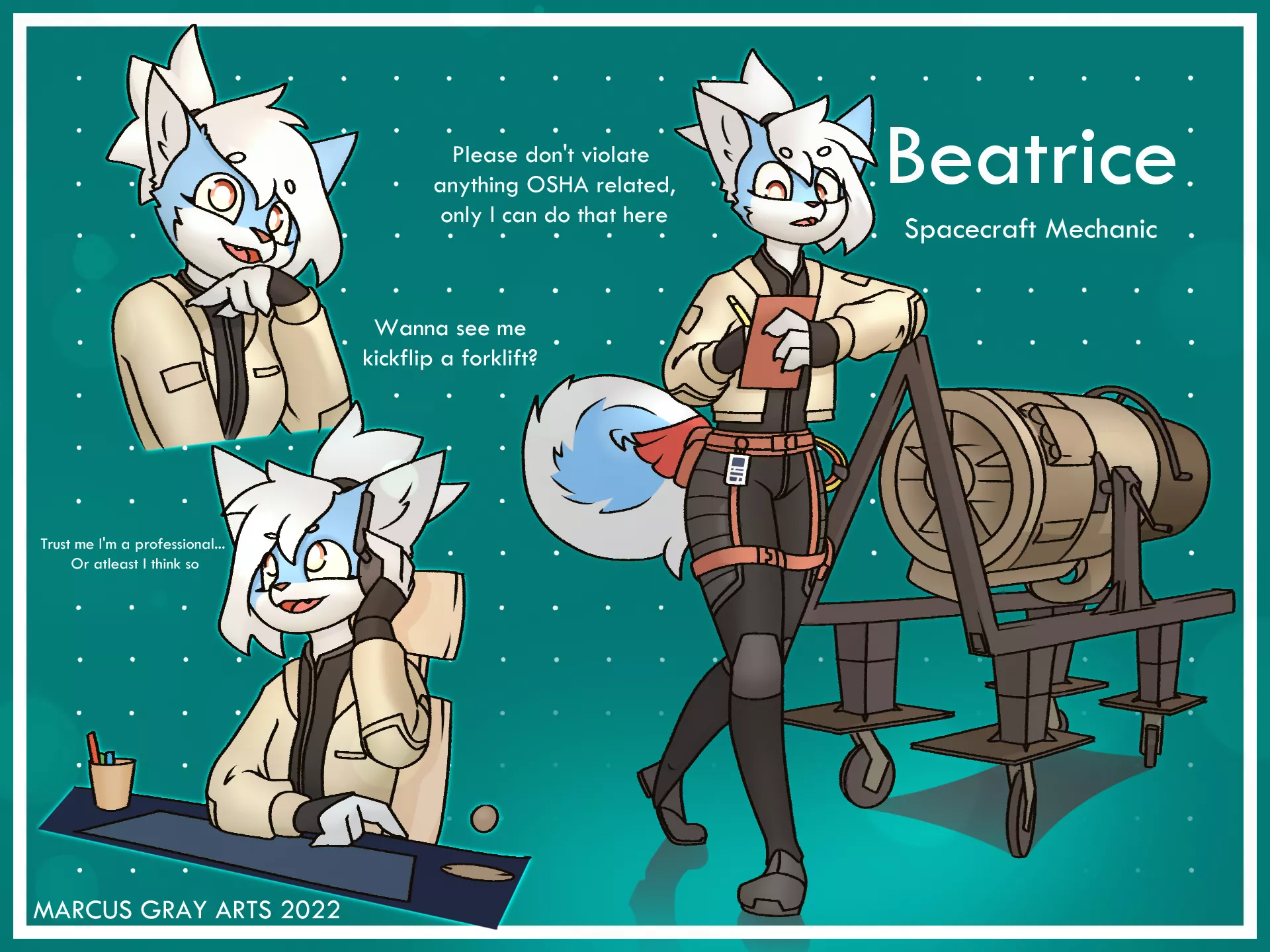 Beatrice, OSHA Violator (art by me @MarcusGrayArts on Twitter)