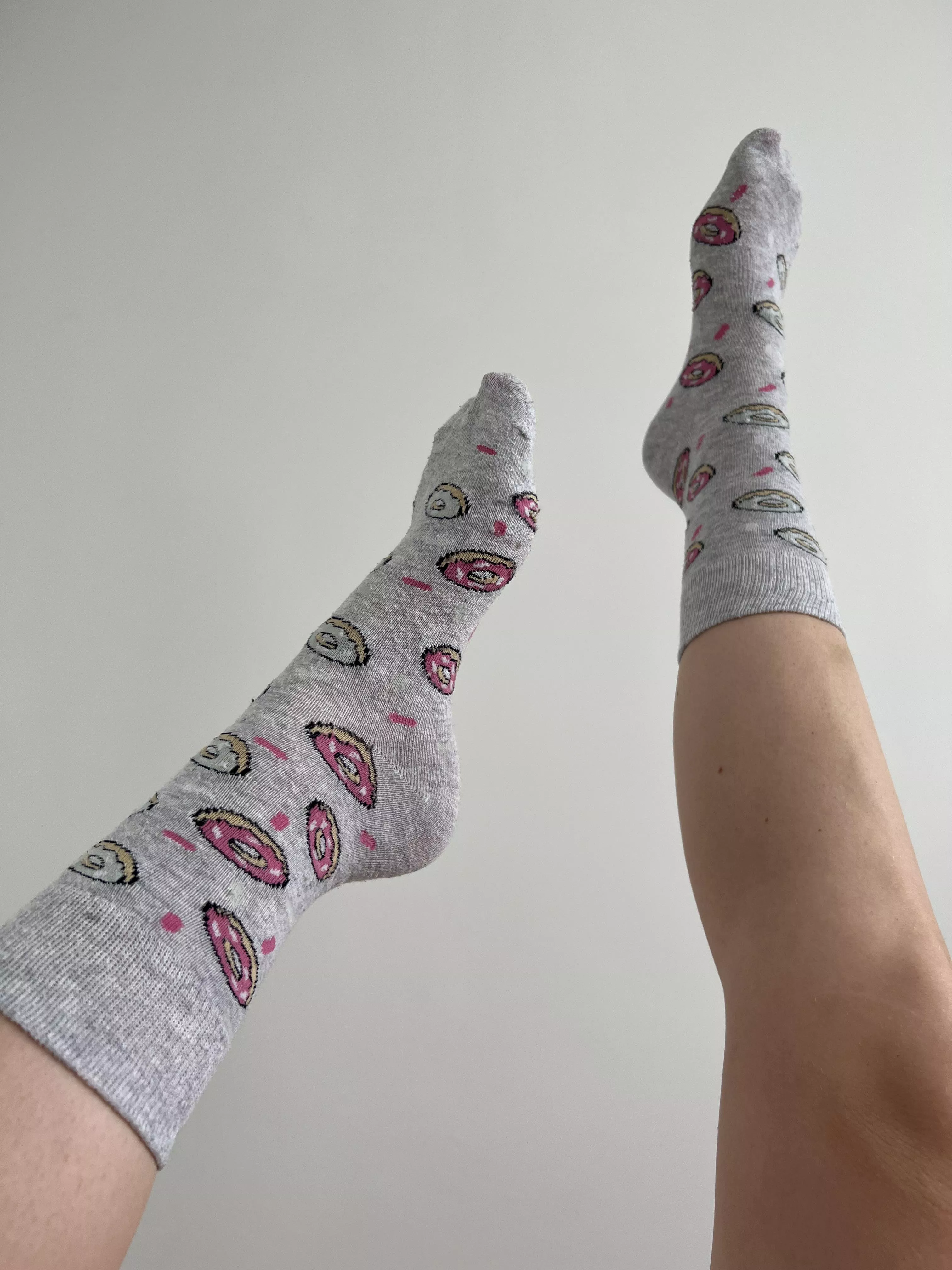 Do you like my delicious donut socks? [female]