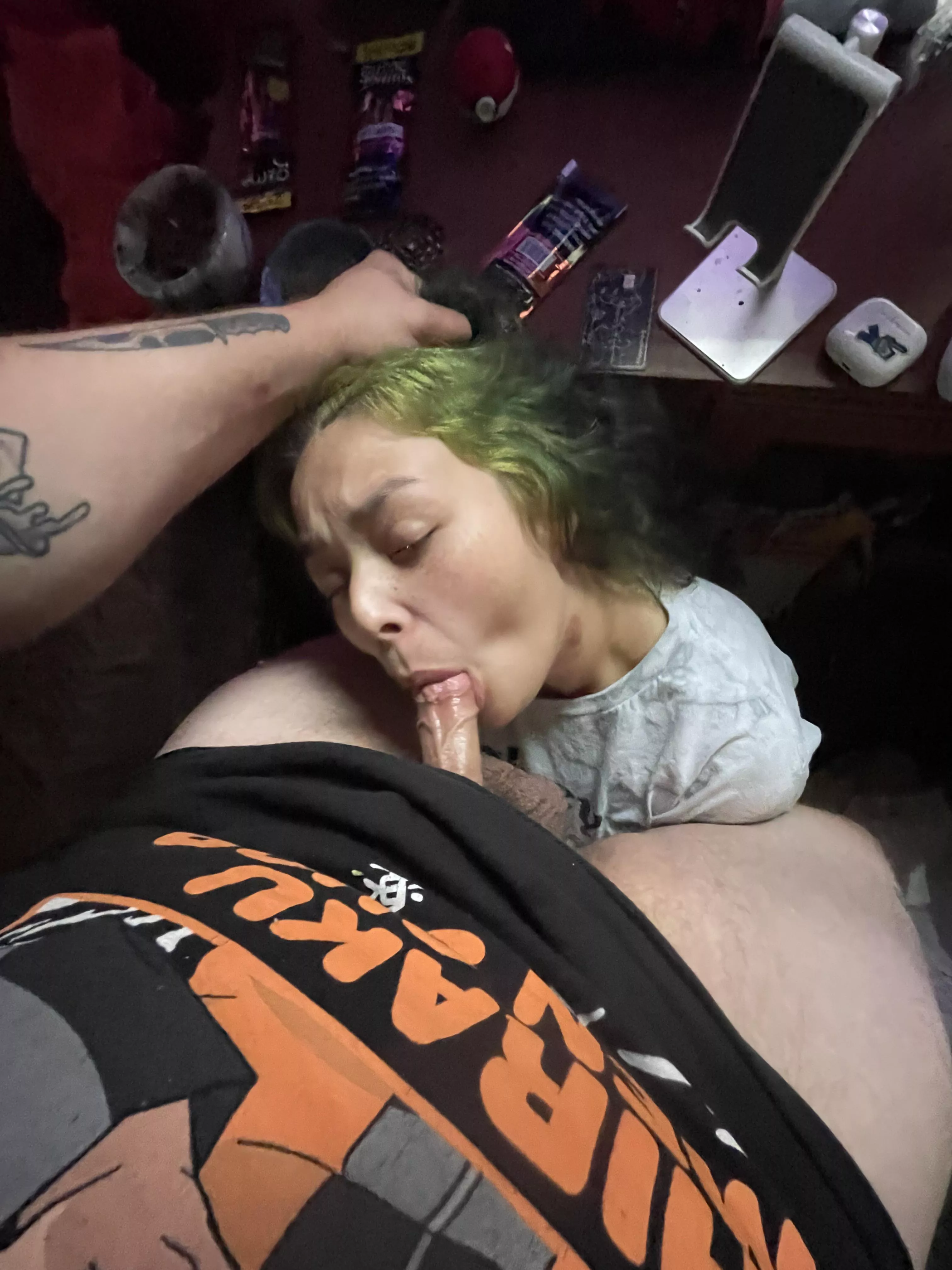 Her mouth has a grip. Would you let me fuck your face?