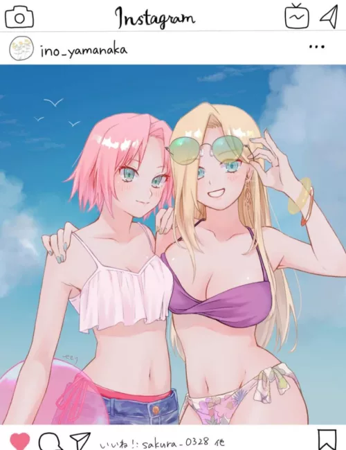 Ino and Sakura new swimwear
