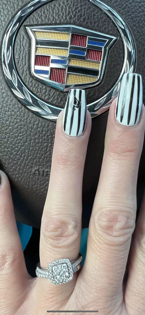 Just a little nail art. ❤️♠️