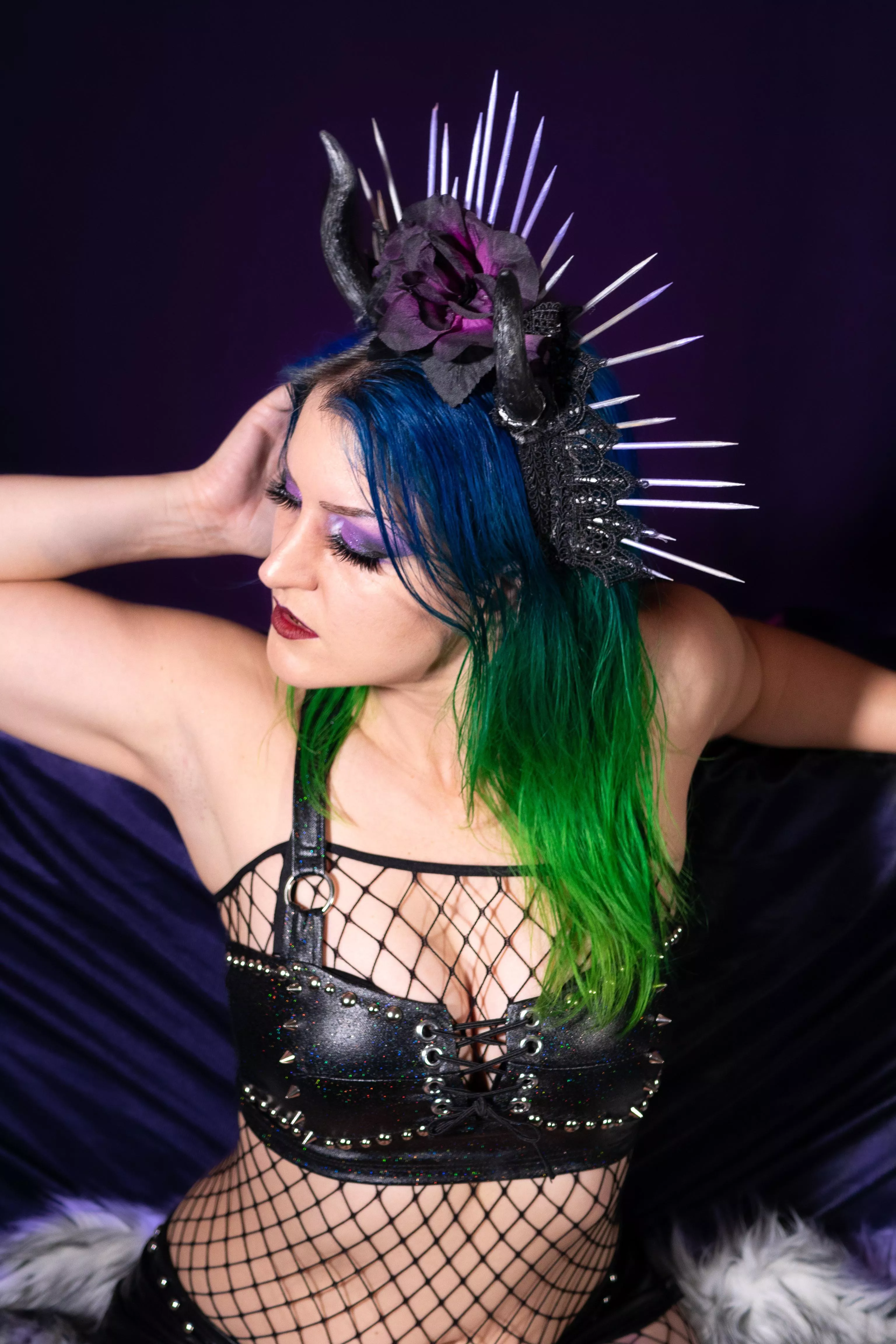 This faux leather top I made makes my tits look so perky, don’t you think?